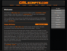 Tablet Screenshot of gmlscripts.com